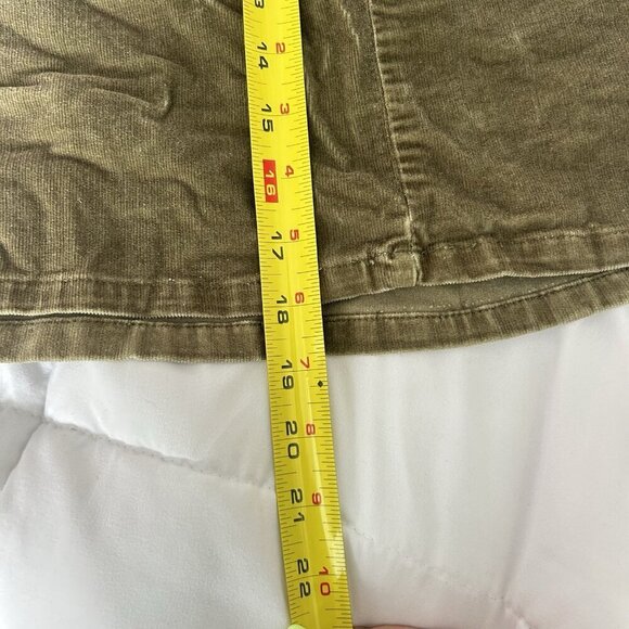 Nine & Co Weekend Embroidered Corduroy Mini Skirt Green Flowers Studded Women 14 - Picture 5 of 7